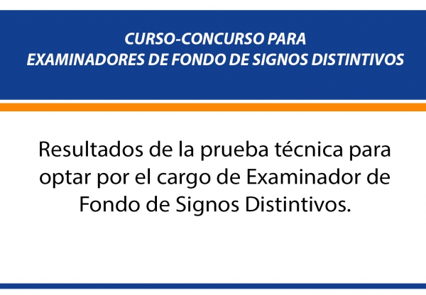 Calificaciones curso-concurso de Examinador de Fondo de Signos